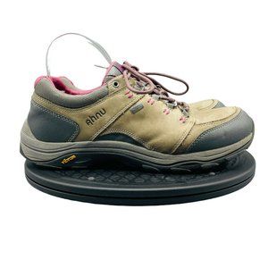 Ahnu Vibram Shoes Women Brown 9.5 Waterproof Leather Outdoor Trail Hiking